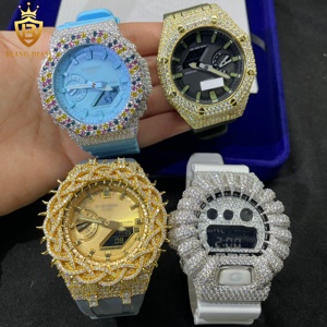 Hochwertiger Hip-Hop-Schmuck VVS Moissanit-Diamant Uhrengehäuse Iced Out Moissanit GA2100 DW6900 Uhren-Zubehör für Lünette - Product Image 2