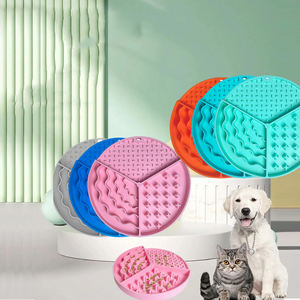 Tappetino per leccare il cane rotondo con alimentatore lento in silicone all'ingrosso del produttore - Product Image 1