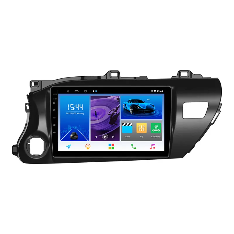 Coview Stereo Mobil 2 Din, Layar Sentuh Android Radio Dvd Player Multimedia Din Ganda GPS Navigasi Mobil untuk Toyota Hilux 2016