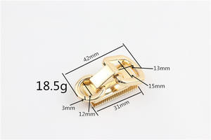 Accessoires de fabrication métallique, anneau en <span class=keywords><strong>D</strong></span> en alliage, clip latéral pour sac, ancre, double anneaux en <span class=keywords><strong>D</strong></span>, connecteur de clip latéral, pince à double bord pour sac à main - Product Image 2