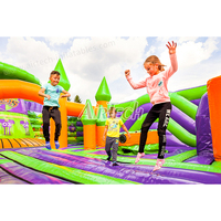 Parc de saut gonflable d'aventure grande maison de rebond aire de jeux gonflable grands parcs gonflables en plein air pour enfants n adultes jeux