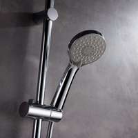 Robinet de bain à double fonction en céramique poli chromé, style européen, pour usage hôtelier