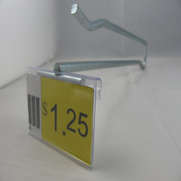 Porte-étiquettes en plastique PVC, clips pour étiquettes de prix, supports d'affichage pour supermarchés, crochets suspendus pour étagères