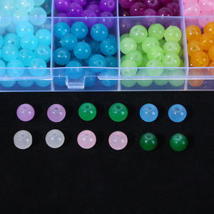 Perles en céramique et porcelaine de 8 mm pour la fabrication de bijoux, jouets, artisanat, faites à la main, couleurs mélangées, formes irrégulières, vente en gros - Product Image 5