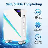 Baterai LiFePO4 Tipe Split 51.2V 300Ah 15.36kWh yang Dipasang di Dinding dengan Proteksi IP65 CAN untuk Penyimpanan Energi Surya Rumah Hibrida