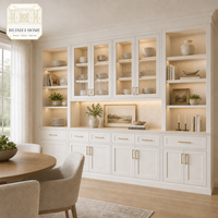 Buffet de salle à manger personnalisé de style transitoire pour toute la maison |   Peint en blanc |   Champagne Pull |   OEM