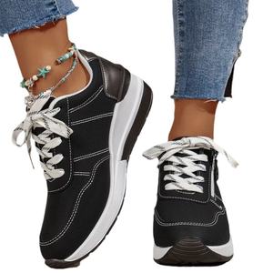 Chaussures de course décontractées pour femmes, automne, augmentant la taille, lacets, mode polyvalente, grande taille, chaussures à semelle épaisse - Product Image 1