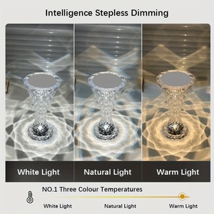 Lámpara de Mesa de Cristal con Puerto USB, Luces Táctiles, 3 Colores Cambiantes, Lámpara Nocturna LED para Dormitorio, Sala de Estar, Habitación Infantil - Product Image 6