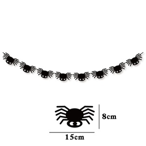 Guirnalda de Araña de Fieltro y Tela No Tejida con Efecto Sangre para Halloween, Decoración de Fiesta de Cumpleaños, Sin Asta de Bandera - Product Image 2