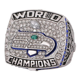 Bague des <span class=keywords><strong>Seattle</strong></span> Seahawks pour hommes, en acier de haute qualité, pour la fabrication de bijoux, vente chaude, bague de championnat 2013, bague de champion, sport - Product Image 1