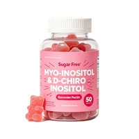 Gummies d'Inositol 600mg Myo-Inositol & D-Chiro Inositol 40:1, 60 unités, pour l'équilibre hormonal et la fertilité des femmes adultes