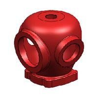 Boîtier de raccordement pour pompe incendie hors sol à double vanne et double sortie, norme DIN, pour surface lisse à basse pression en intérieur