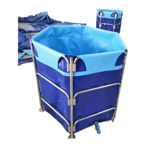 Piscina gonfiabile piscina in PVC telaio Flex piscina telo pieghevole ad alta resistenza con telone rivestito in Pvc metallico