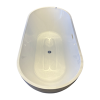 Baignoire autoportante en acrylique massif pour adultes, massage à air, immersion profonde, garantie 5 ans, portable, moderne, pour hôtel (vente en gros)