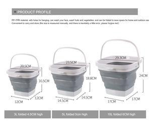 Sản Phẩm Đồ Gia Dụng Bằng Nhựa Xô Gấp Gọn Thùng Gấp Gọn Xô Xách Tay Để Câu Cá Cắm Trại Rửa Xe - Product Image 4
