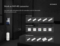 Contrôleur intelligent Wifi RF WT1 WT5 WB5 avec application Tuya et commande vocale pour bandes LED RGB RGBW RGBCCT dans l'automatisation de la maison intelligente