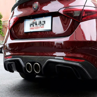Difusor Trasero Popular de Fibra de Carbono, Alerón de Escape Trasero para Alfa Romeo Giulia 200HP 2016+, Divisor de Parachoques