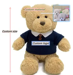 custom plush toy soft smooth bear toy custom stuffed animals plush toys with logo service