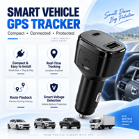 Traceur GPS 4G compact pour voiture, Plug and Play, allume-cigare, localisateur de véhicule, détection intelligente de tension, lecture de trajets