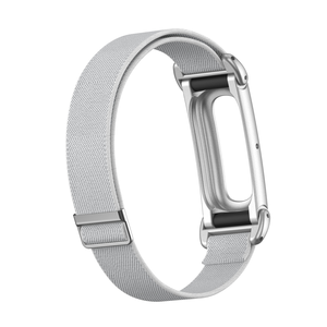 สายรัดข้อมือไนลอนแบบยืดหยุ่นพร้อมฝาครอบโครงโลหะสำหรับ Fitbit Air - Product Image 3