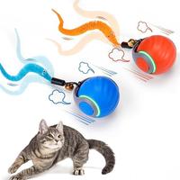 Palla Giocattolo Intelligente per Gatti in Plastica con Rotolamento Automatico, 3 Code e 2 Velocità - Giocattolo Interattivo Durevole per Animali Domestici