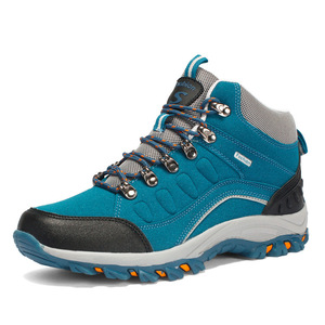 Chaussures de randonnée pour hommes, tige haute, dessus synthétique, doublure en polaire, semelle extérieure en caoutchouc, bottes de trekking isolées pour l'hiver - Product Image 1