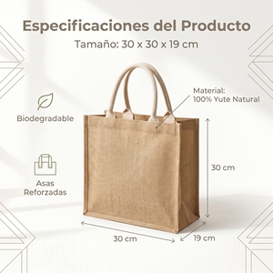 Bolsa de Yute Resistente para Actividades al Aire Libre, Diseño Práctico para Picnic y Paseos en la Playa, Personalizable con Marca - Product Image 6