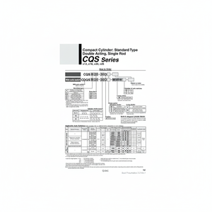 SMC Pneumatics Cylindre Compact CDQSL20-150DCM Pièces Pneumatiques - Product Image 1