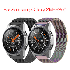 Correa de reloj inteligente de malla milanesa de acero inoxidable transpirable para <span class=keywords><strong>Samsung</strong></span> Galaxy SM-<span class=keywords><strong>R800</strong></span> 20 22mm - Product Image 1