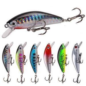 Señuelo de Pesca 3D Miniatura de Alta Calidad, 55mm, 6.7g, ABS Duro, Hundimiento Lento, Vibrante, para Agua Salada, Salmón - Product Image 1