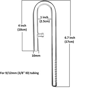 Glas Lelie Pijp Mini Instroom Uitstroom Set 10Mm Voor 9/12Mm Tubing - Nano <span class=keywords><strong>Aquarium</strong></span> Geplant Tank aquascaping - Product Image 3