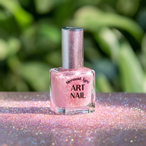 Esmalte de Uñas Tipo Sirena, 13 ml, Color Rosa Brillante, Diseño de Anillo - Product Image 3