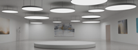 Panneaux de plafond tendu en aluminium avec éclairage LED pour hall d'hôtel, avec membrane souple en tissu PVC pour décoration