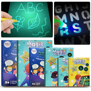 لوح رسم LED مضيء A3 A4 A5، لوح رسم سحري للرسم والكتابة مع ضوء - قلم فلورسنت ممتع، لعبة تعليمية - Product Image 4