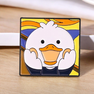 Broches en émail personnalisées en forme de canards de <span class=keywords><strong>peinture</strong></span> à l'huile, amusantes, le Cri de Picasso, canetons, broche, badge de revers, bijoux de dessin animé, cadeau pour les enfants et les amis - Product Image 3