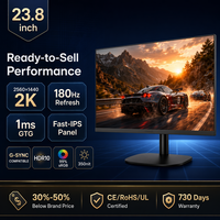Moniteur de jeu 23,8 pouces 2K QHD 180Hz Fast IPS OEM ODM Moniteur personnalisé directement de l'usine avec garantie de 2 ans