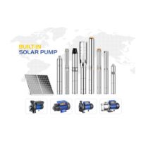 Pompe à eau solaire DC à grand débit, kit de pompe solaire submersible pour l'agriculture