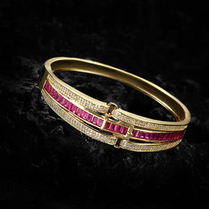 Juego de Anillos y Brazaletes de Aleación Chapada en Oro con Circonita Cúbica, Estilo Indio, para Novia, Compromiso, Boda, Fiesta, para Mujer - Product Image 3