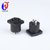 Prise de haut-parleur femelle en nylon à 4 pôles pour montage sur circuit imprimé AudioSpeakon