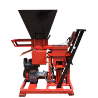 SHM2-25 semi automatique diesel hydraulique presse d'argile à emboîtement de sol creux pavé brique faisant la machine