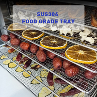Déshydrateur alimentaire commercial à 20 plateaux pour fruits et légumes, boîtier en acier inoxydable, 220v-240v