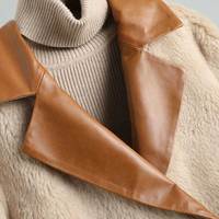 Manteau d'hiver en vraie fourrure de laine pour femmes PUDI, veste chaude pour filles, manteaux longs en fourrure de mouton pour femmes, parkas surdimensionnés A10501
