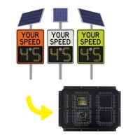 Système de contrôle de la carte radar 24 GHz avec affichage de la vitesse - Plage de vitesse 1-199 km/h, détection à 180 m, résistant aux intempéries pour la surveillance du trafic