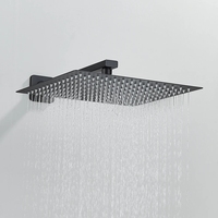 Système de douche thermostatique mural avec jet de pluie, mitigeur en laiton avec douchette et jets latéraux, vente en gros pour supermarchés