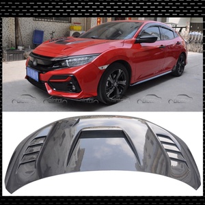Couvre-capot avant en fibre de carbone pour Honda Civic 10ème génération 2D 4D 5D FC1 FK7 FK8 style JS - Product Image 6