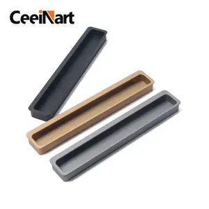 Poignée en alliage d'aluminium Poignées de porte d'armoire simples et cachées Poignée invisible Luxe Minimaliste - Product Image 1