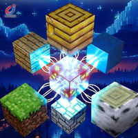 Jouets de construction magnétiques Chengji, blocs carrés d'apprentissage préscolaire, design coloré de dessins animés, blocs de cubes magnétiques en plastique