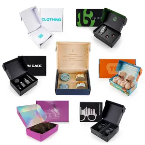 Custom Recycle Flat Kraft Paper Packaging Clothing Shipping Carton Gift Corrugated Paper Boxes