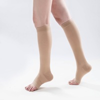 Bas de contention médical pour varices, 23-32 mmHg, à compression graduée, doux, antidérapants, d'épaisseur moyenne, à motif lettres