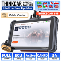 THINKCAR THINKSCAN 689 Escáner OBD2 Profesional CANFD DOIP Bidireccional, Codificación de ECU, Herramientas de Diagnóstico Completo del Sistema del Automóvil con Cable